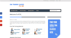 Desktop Screenshot of freecnatrainingclasses.org